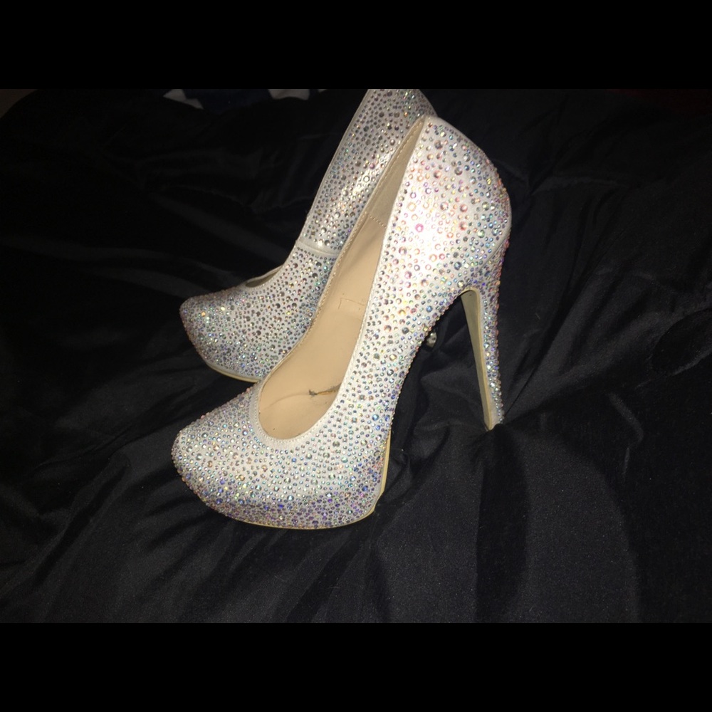Rhinestone pumps